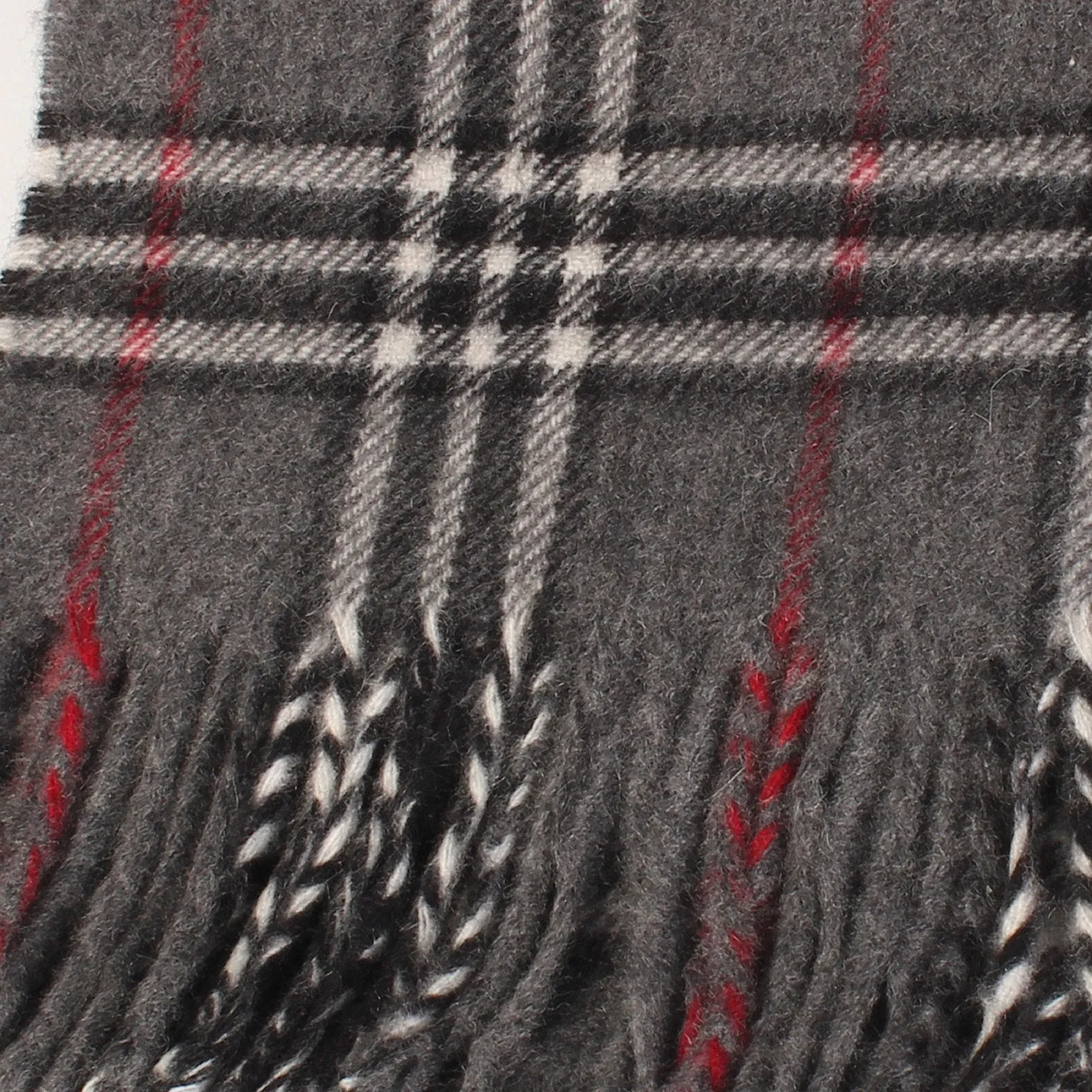 Tartan Weaving Mill 100% Cashmere Scarf  Thomson Dark Grey