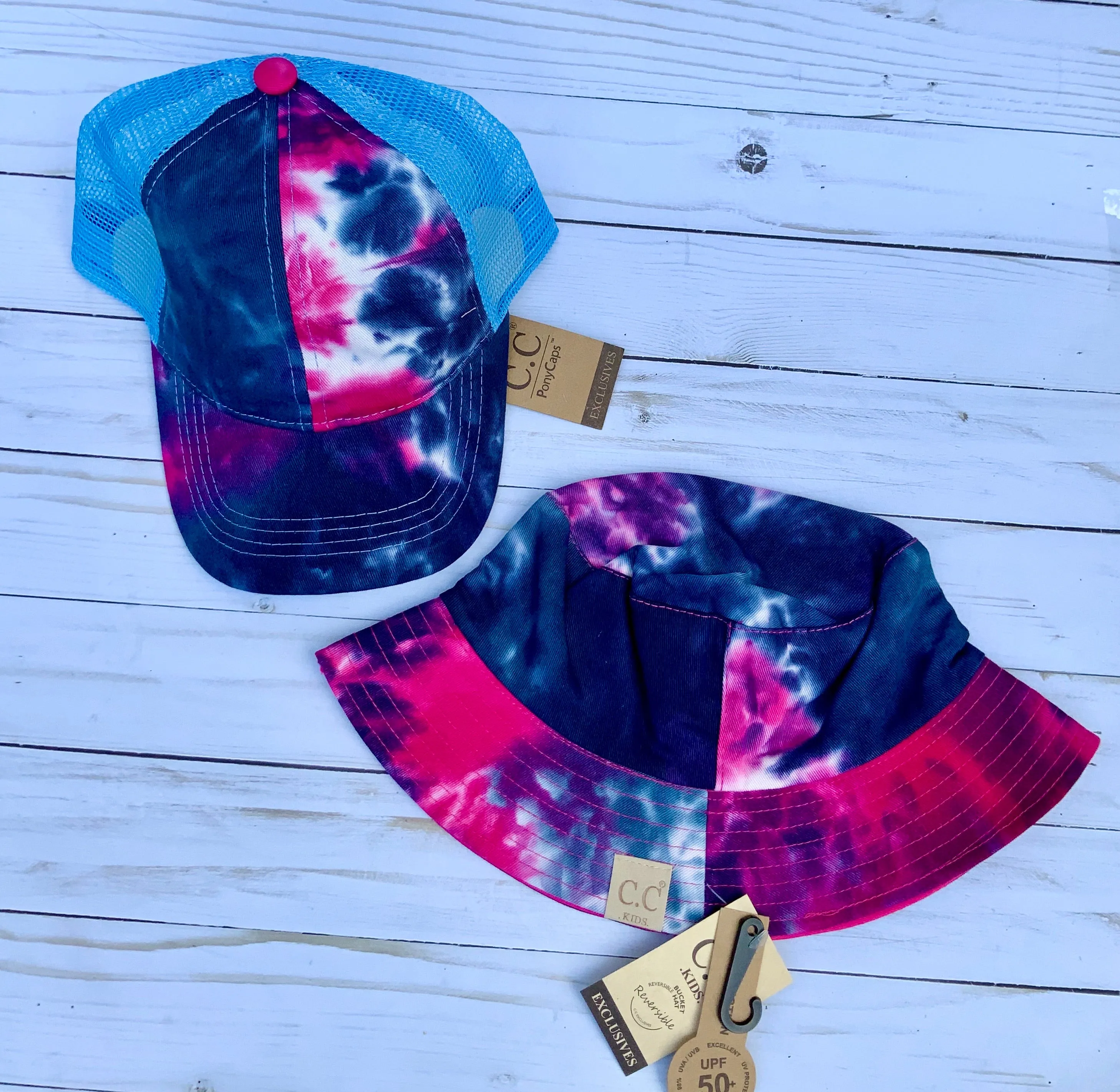 Tie Dye Kids Reversible Authentic CC Bucket Hat