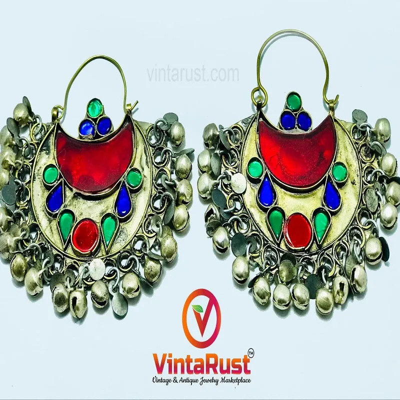 Tribal Kuchi Multicolor Bali Boho Earrings