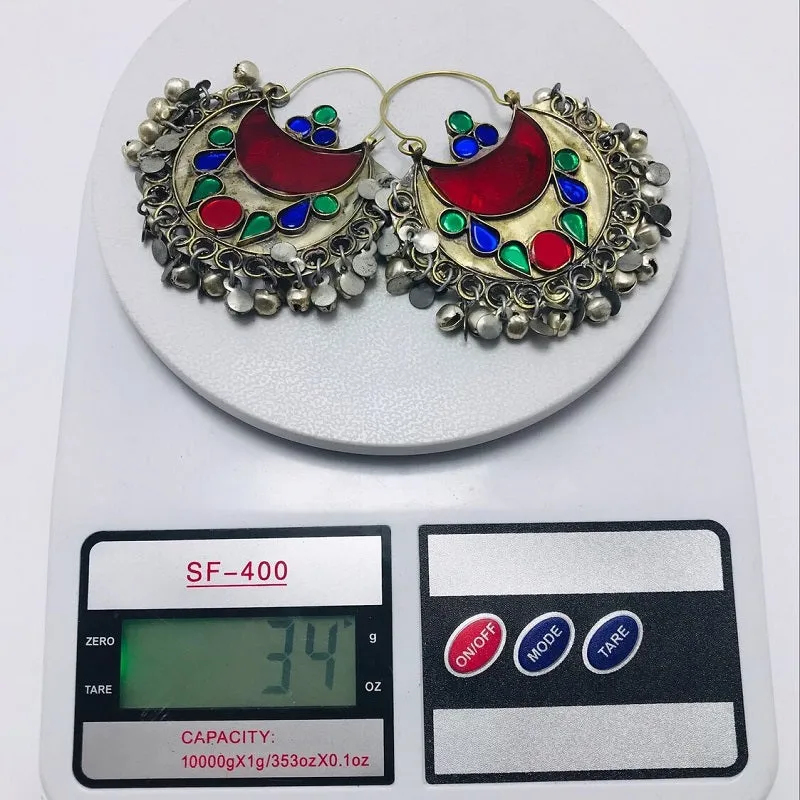 Tribal Kuchi Multicolor Bali Boho Earrings