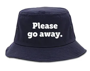 Very Nice Please Go Away Black Red Navy Blue Bucket Hat Navy Blue