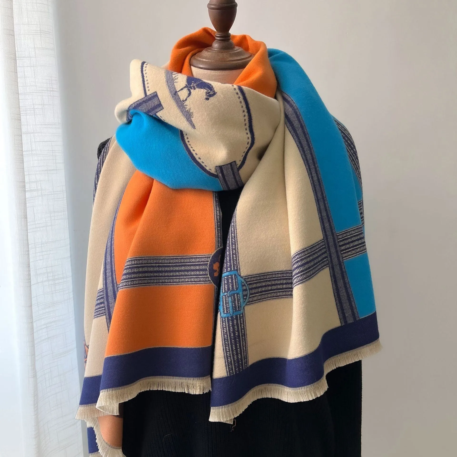 Warm Shawl Color Matching Matching Cashmere Scarf