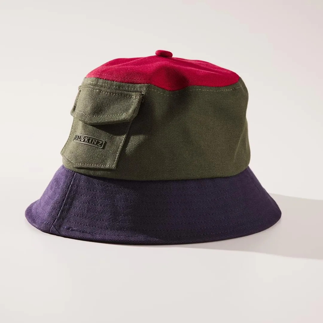 Waterproof Canvas Patch Pocket Bucket Hat