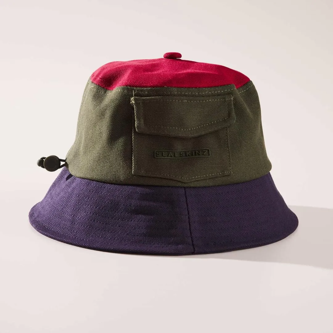 Waterproof Canvas Patch Pocket Bucket Hat