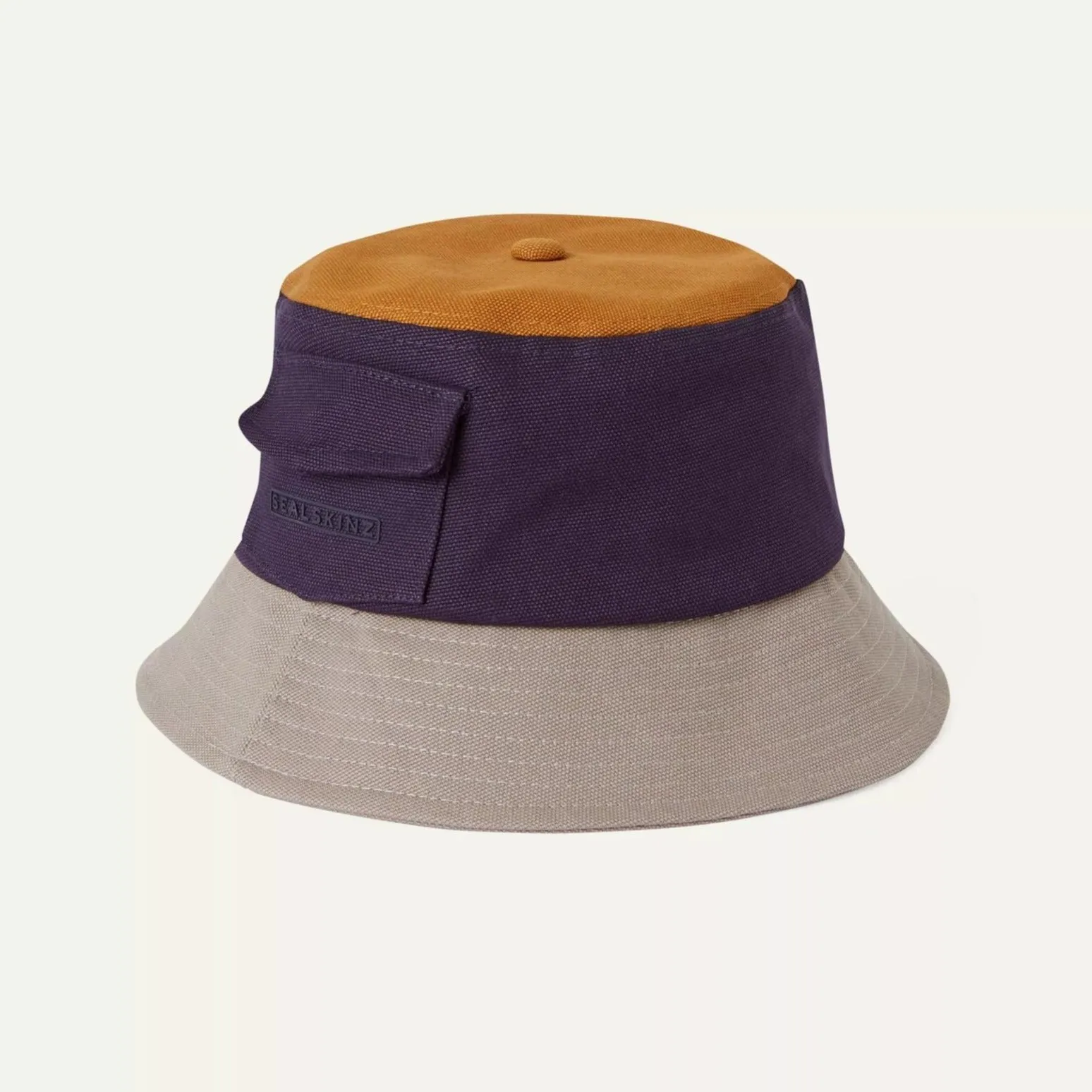 Waterproof Canvas Patch Pocket Bucket Hat