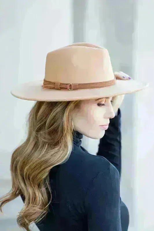 Wide Brim Panama Fedora Hat