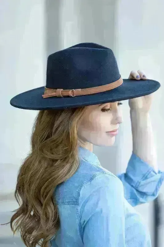 Wide Brim Panama Fedora Hat