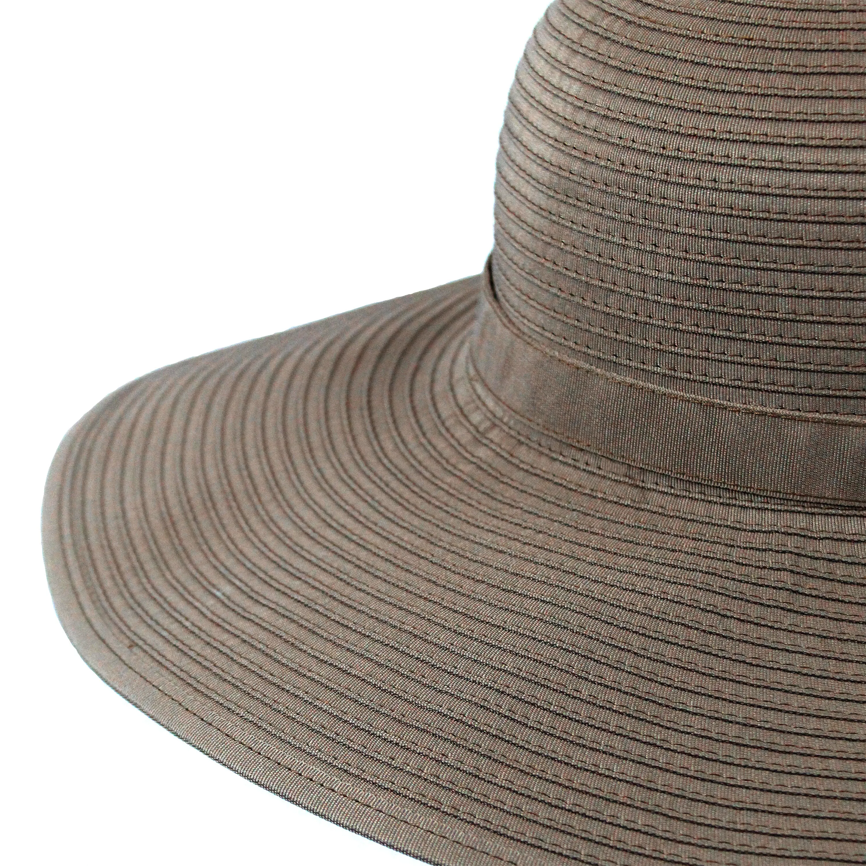 Women's Wide Brim Sun Hat - Brown