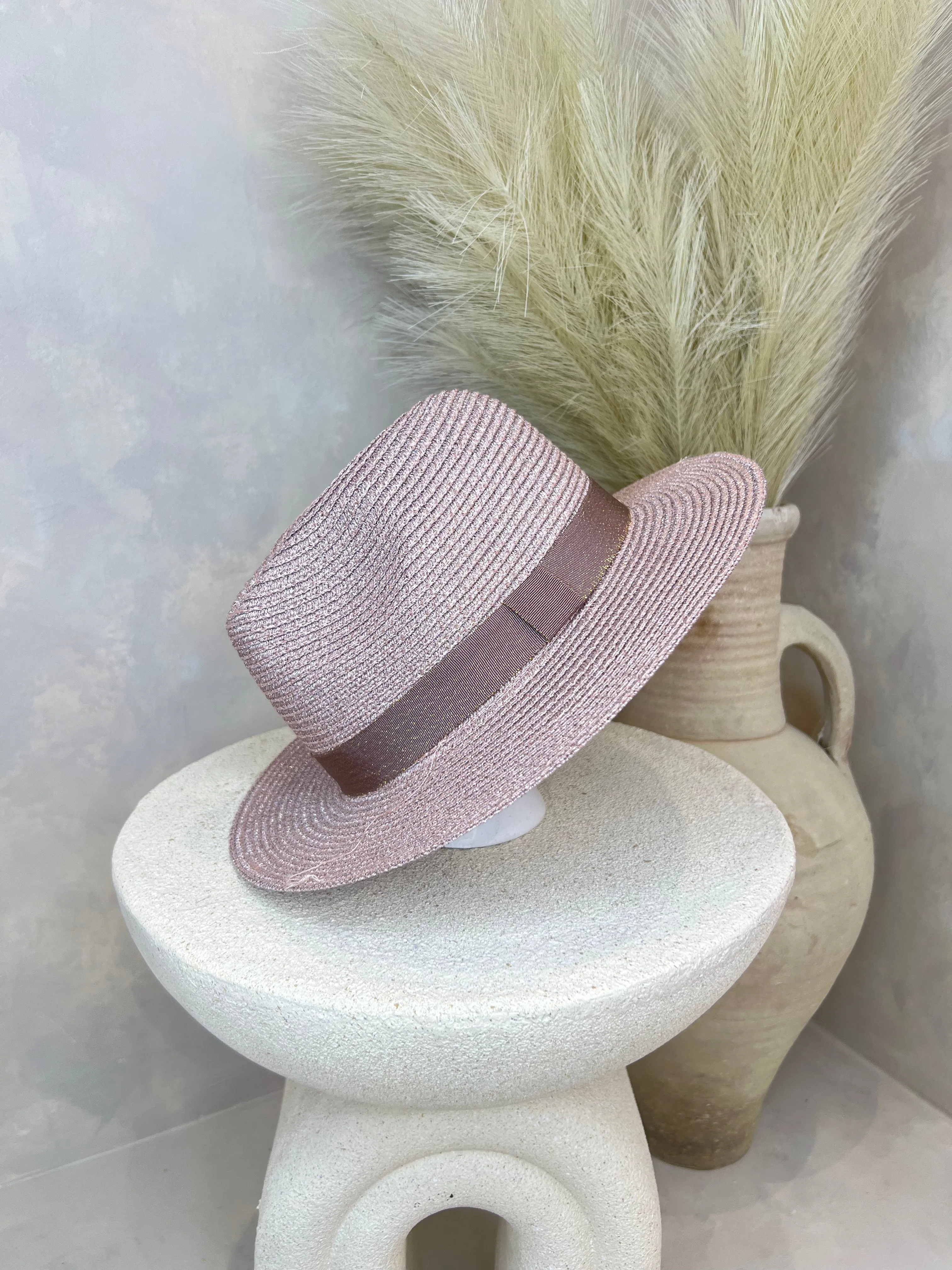 Woven Trilby Style Hat