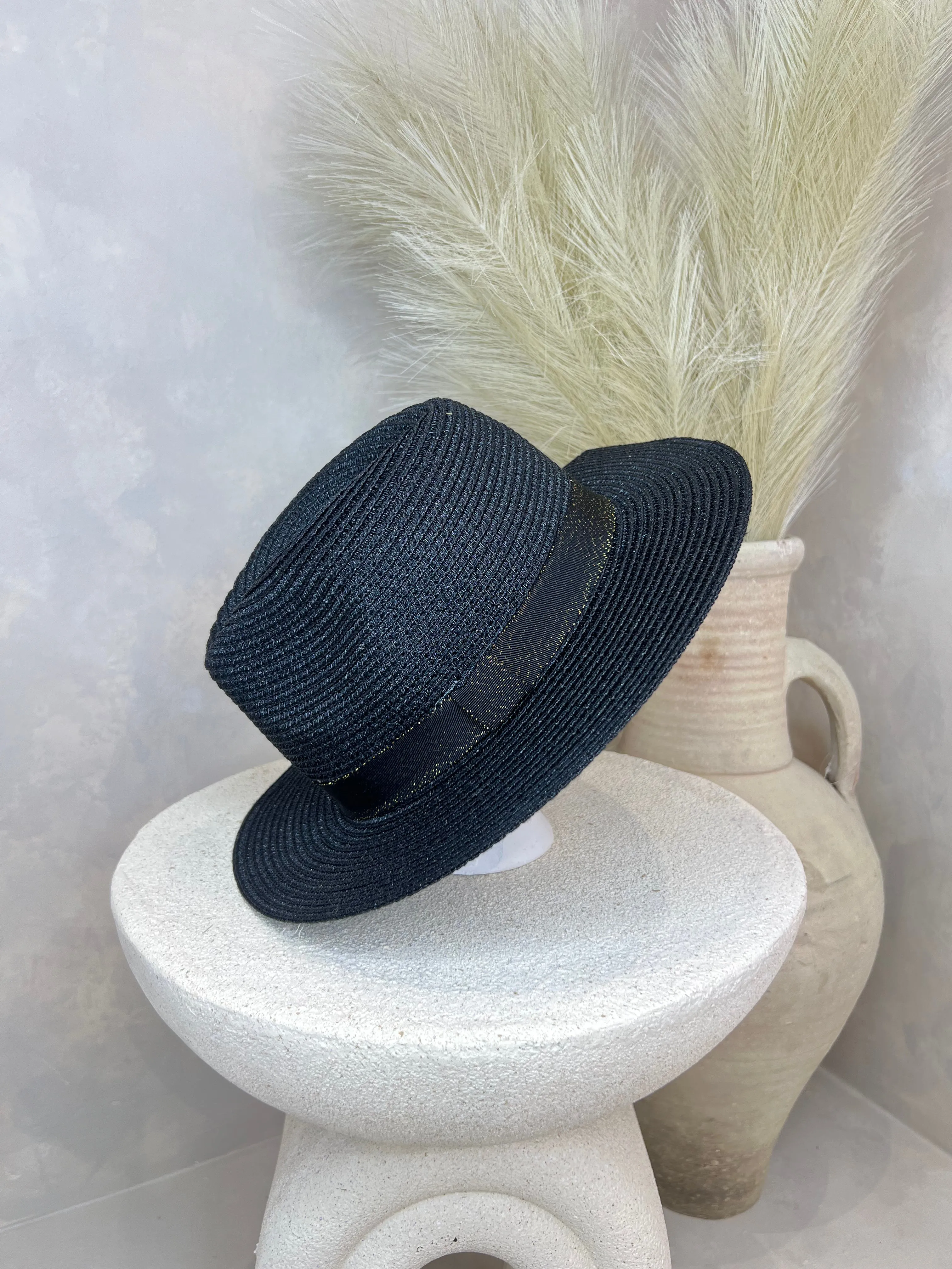 Woven Trilby Style Hat